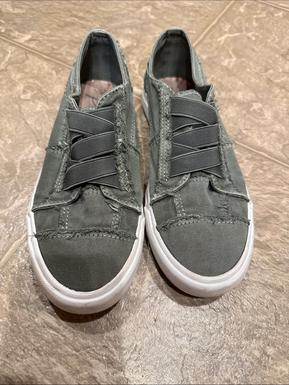 Blowfish Olive Green Slip-On Canvas Flats